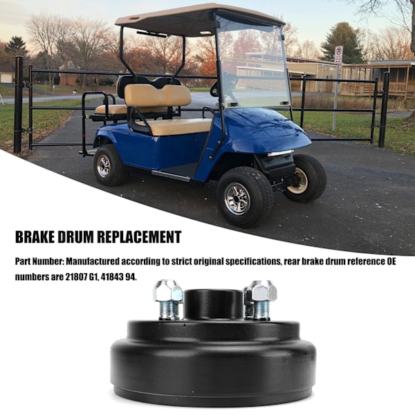 Bakbromstrumma för hjulnav 21807 G1 för EZGO Gas TXT RXV MPT 800 1200 Marathon 4-taktsvagnar