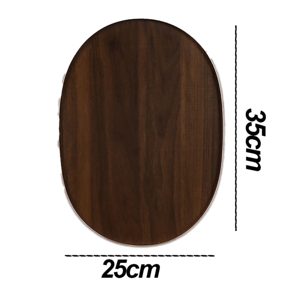 Kreativ oval bricka efterrätt träbricka i trä