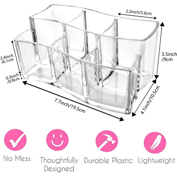 Akryl Makeup Organizer Makeup Organizer Kosmetisk Organizer Förvaringslåda Kosmetisk Förvaringsorganisatör – Transparent