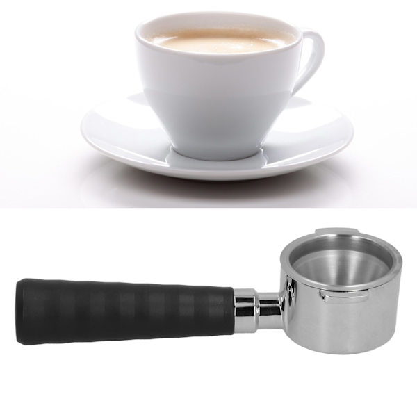 Filterhandtag i rostfritt stål, tillbehör för DeLonghi kaffemaskin, 2 öron