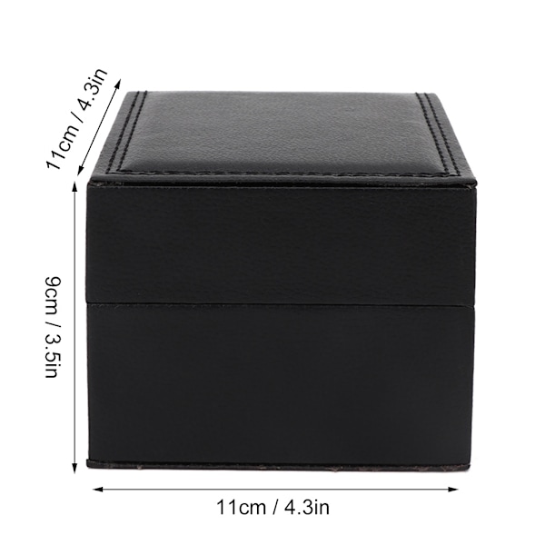 Elegant Klockbox, Lyxig Displayfodral med Mjuk Vaddering, Vattentålig P.U. Läder Smyckesförvaring för Klockor och Andra Värdefulla Föremål,