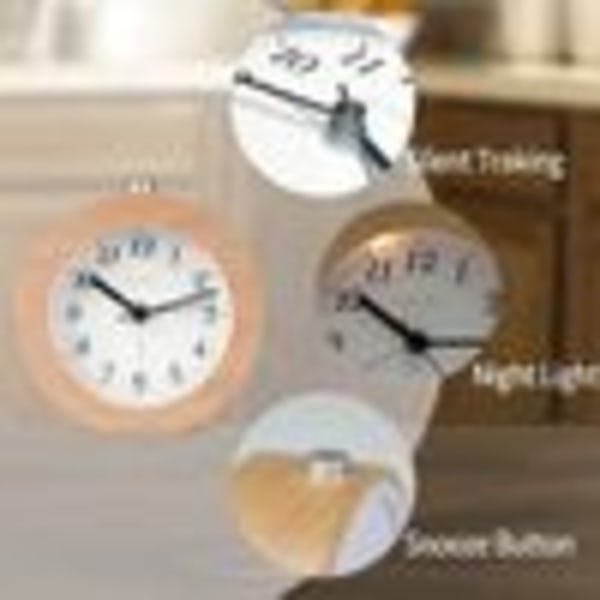 Charmig Tidmätare, Lättanvänd Retrodesign Väckarklocka med Ökande Volym för ett Mjukt Morgonuppvaknande (Bärbar och Batteridriven)