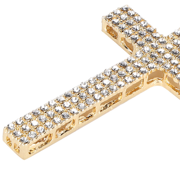 Kors nyckelring diamant metall nyckelring väska hänge accessoarer liten present hantverk vit