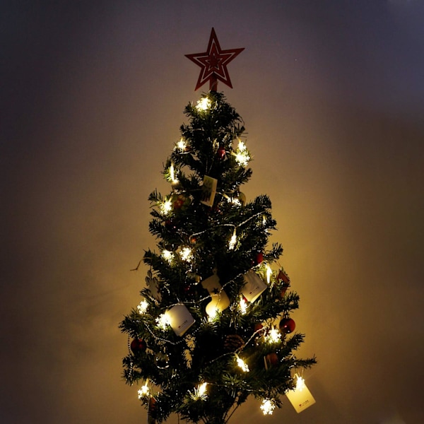 Julbelysning Snöflingeljus Sträng LED-Feybelysning $ Snöflingeljus Varmvitt Blinkande Belysning Inomhus och Utomhus Hängande $ LED-Snöflinga