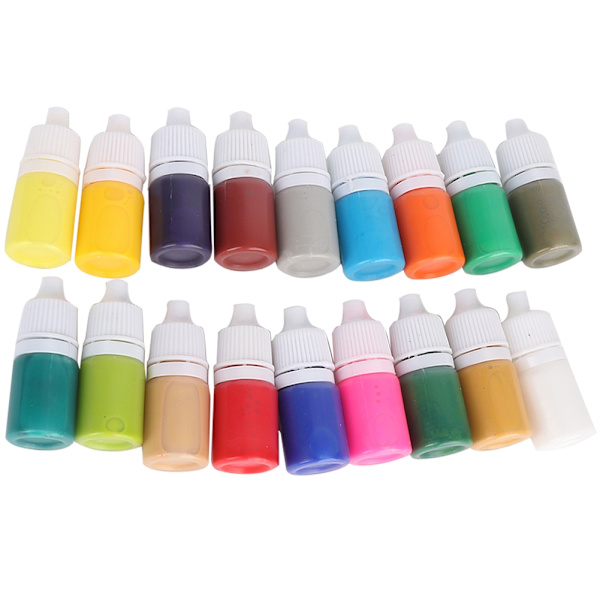 Vattenmarmorering Mineralpigment i PVC-flaska för Ebru Art Tool för barn (A4 18 färger 6 ml)
