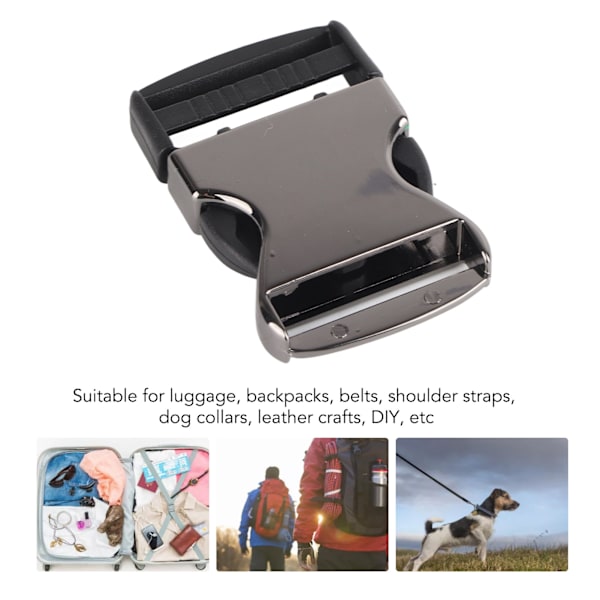 Spänne med snabbkoppling, starkt grepp, justerbar sidospänne för gör-det-själv-bagage, ryggsäckar, bälten, hundhalsband