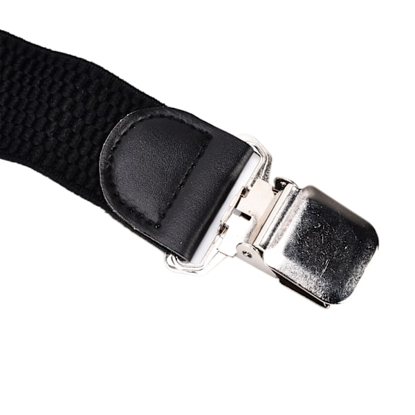 Herr Suspender Stark Fixering Justerbar Vacker Praktisk Fashionabel Metallklämma Bred Suspender för Formell FestSvart