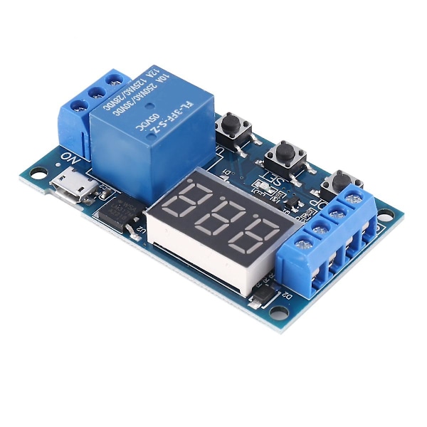 -521 Digitalt tidsfördröjningsrelä utlösare Cykel Timer Fördröjningsbrytare Kretskort Timing Control Module