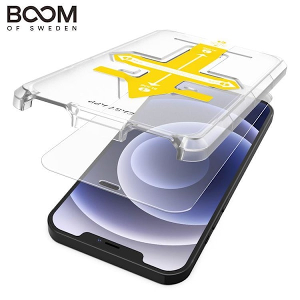 BOOM Flat Härdat Glas Skärmskydd iPhone 12 Mini Transparent