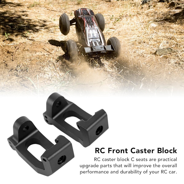 RC främre C-navbärare uppgraderingsdelar aluminiumlegering caster block för TRAXXAS SLEDG 4-hjulsdrift 1/8 RC-bil svart