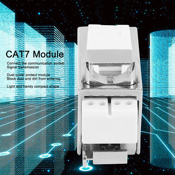 CAT7 Modul Nätverk 90 Grader Gigabit Ingen Stanskabelverktyg Shielded RJ45 Informationsmodul