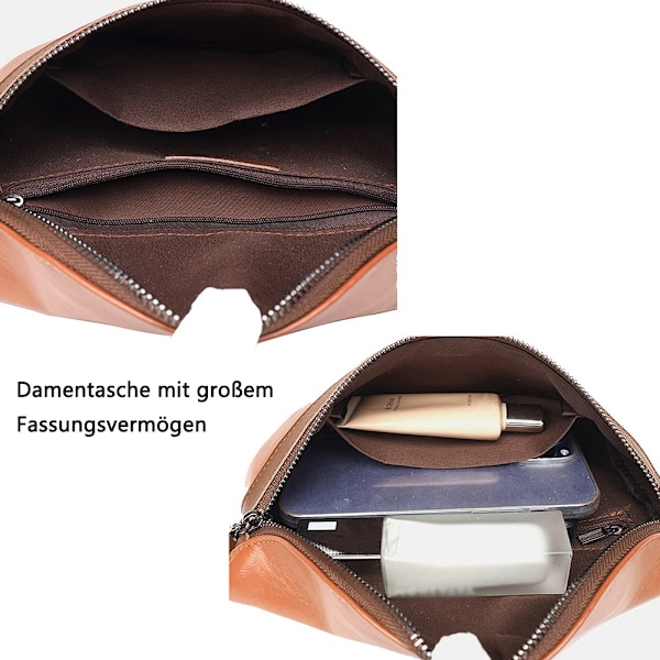 Axelväska Dam liten crossbody väska Dam bred rem bältesväska Dam läder handväska Mode bältesväska Axelväska Avtagbar axelrem