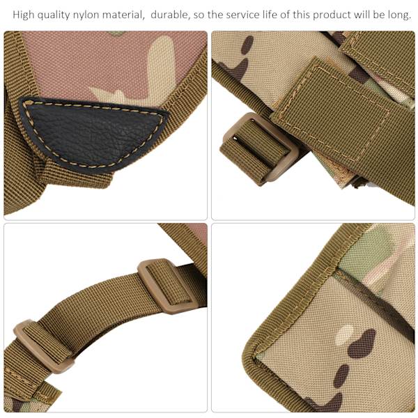 Utomhus Axelväska Universell Dubbla Axelremmar Multifunktionell Nylon Tillbehörsväska (Ljus Armégrön Kamouflage)
