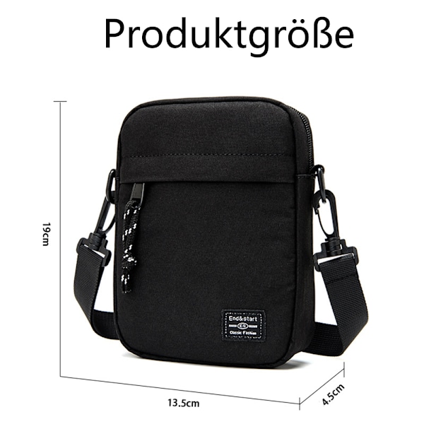 Mobiltelefon crossbody väska för män, mobiltelefon crossbody väska med plånbok, liten hängande mobiltelefon väska, vattentät dragkedja, herr handväska, mobiltelefon