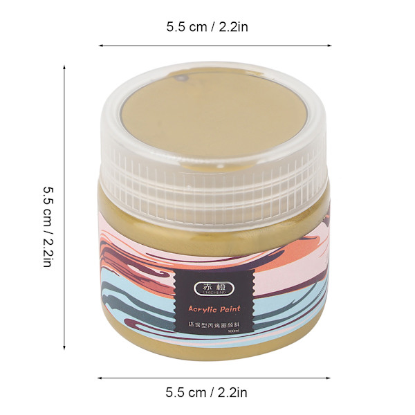 100 ml akrylfärg konstnärsmålning pigment konst hantverk målning ritning färg (brons)