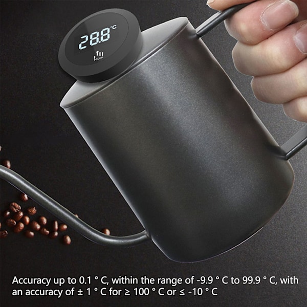 Digital Termometer med Touchskärm IP65 Vattentät Termometer med Rostfri Sond Bakgrundsbelysning för Kaffe Mjölk Gryta Vattenkokare Temperaturmätning