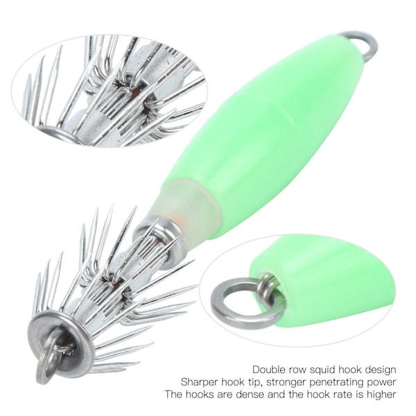 Squid Hook Noctilucent Squid Cuttlefish Lure Jigs Fluorescent Fishing Bait Head Hooks