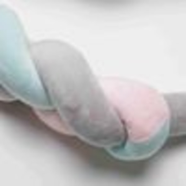 Babysäng stötfångare säng orm 3 m baby flätat sängkant - sängrulle för babysäng bo orm bo orm 300 cm【rosa vit blå grön】