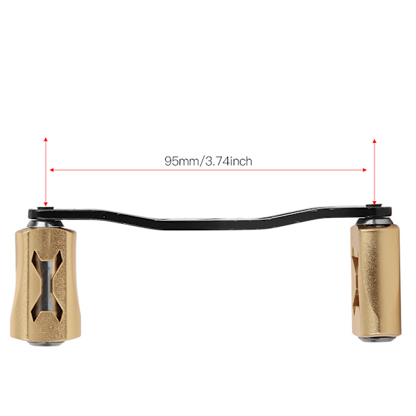 Helt i metall stark seghet trådprocess vacker elegant fiskerulle rocker arm modifierad tillbehör (Champagne Gold Gun)