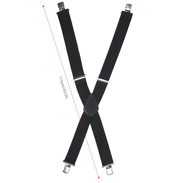 50 mm breda hängslen rem klämma X typ elastisk kraftig herr remsa slinga dekor