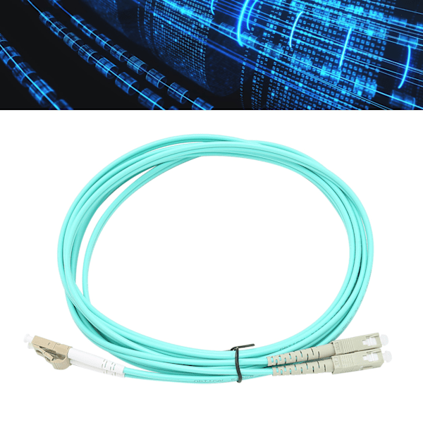 Optisk kabel LC UPC SC UPC MultiMode DualCore optisk fiber för dataöverföring.
