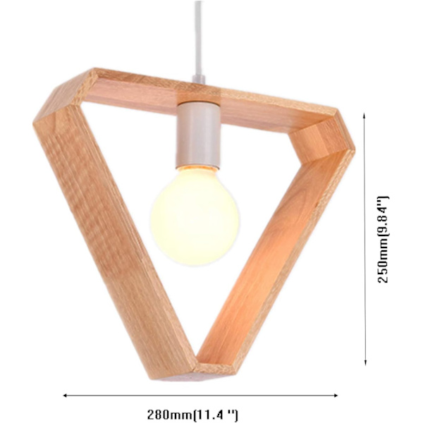 E27 Kreativa Hängande Lampor Industriell Trä Taklampa Modern Belysning Samtida Belysning Hängande Lampor Taklampor Armatur (Triangelform)