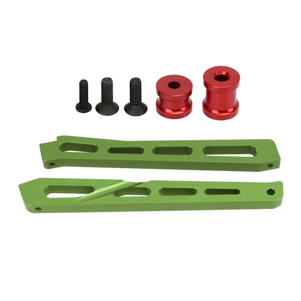 Metall RC Främre Bakre Chassifäste Aluminiumlegering Främre Bakre Chassifästesstöd Uppgraderingsdel för ARRMA 1/7 1/8 RC Bil Grön