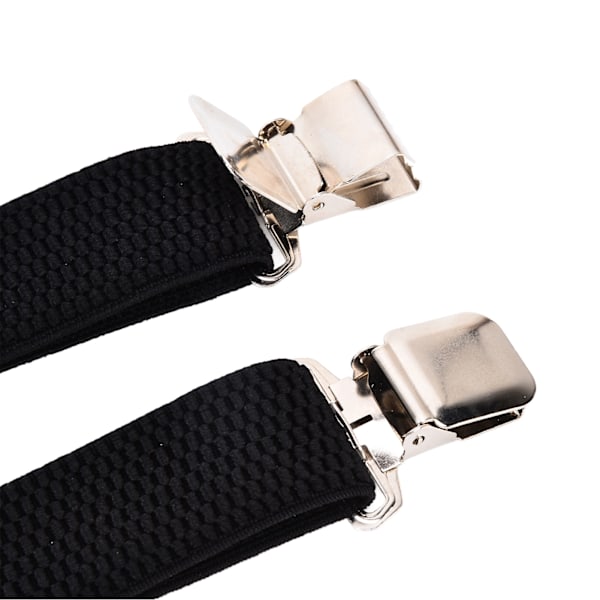 Herr Suspender Stark Fixering Justerbar Vacker Praktisk Fashionabel Metallklämma Bred Suspender för Formell FestSvart