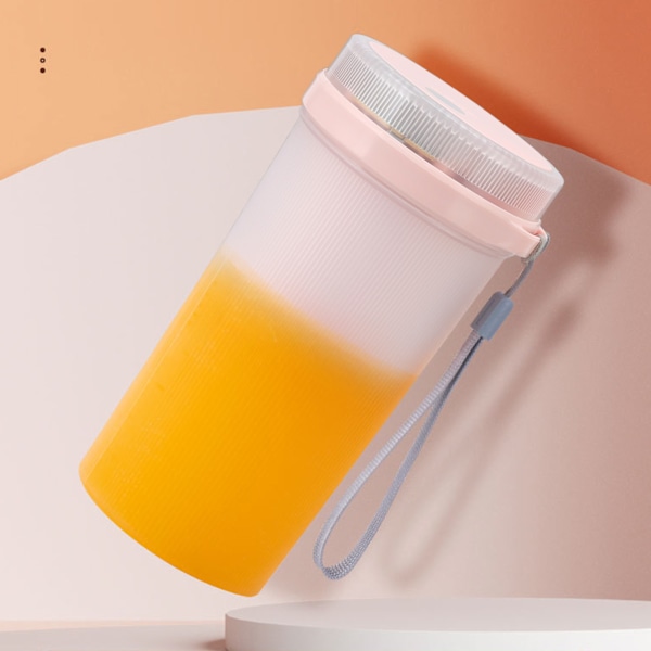 Elektrisk Juicer Kopp 300ml Handhållen Bärbar USB Laddningsbar 6 Rostfritt Stål Skärare Juicepress Blender Kopp