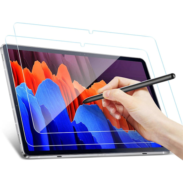 Skärmskydd med enkel installation, 2-pack antireflex för Samsung Galaxy Tab S7 FE 2021/S7 Plus, Högupplöst 9H Hårdhet Härdat Glas, Repskydd