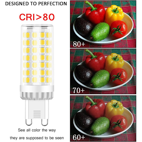 G9 Bas LED-lampor, Dagsljus Vit 4W (Motsvarande 40W) 400 Lm Ej dimbar Omedelbar Tändning LED-lampor Med Enkel Installation För Hem Och Kontor