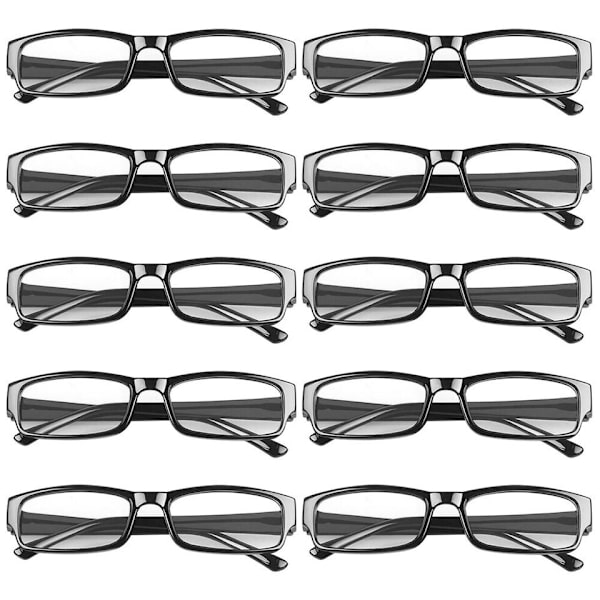 10/20 pack läsglasögon läshjälp visuell hjälp svart 1.0 till 4.0 kvinnor män DE