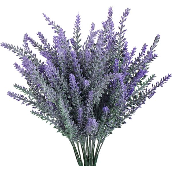 4 st konstgjorda blommor flockade plast lavendel bunt falska växter Bröllop träns bukett inomhus utomhus hem kök kontor bord mittpunkter