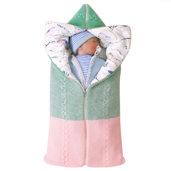 Nyfödd baby barnvagn sovsäck swaddle filt multifunktionell barnvagn wrap sova mat tjock varm sovsäck för pojkar flickor 0-12 månader