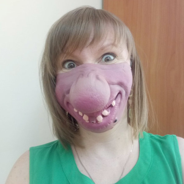 Rolig vuxen festmask i latex, clown cosplay halv ansiktsmask, hemska masker för Halloween-festdekoration
