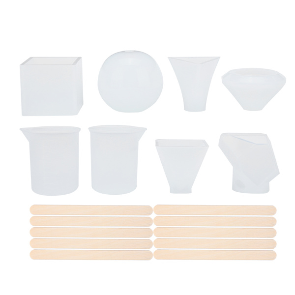 18 st epoxiharts silikonform mätkopp set DIY smyckestillverkning verktyg tillbehör
