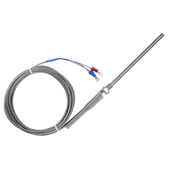M8 Tråd PT100 Platina Resistor Termoelement 100mm Sond Temperatur Sensor Tråd 0-400℃ (3 m)