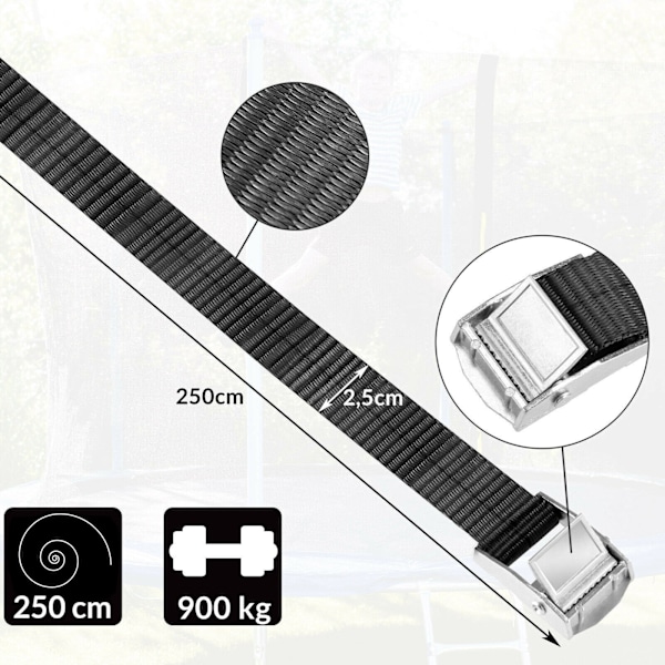 Kraftiga Spiraljordankare, Flexibla Spännband Upp Till 900kg, För Att Säkra Utrustning Utomhus Utan Grävning Eller Borrning, 8 Stycken