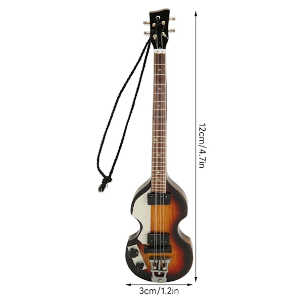 Miniatyr elektrisk gitarrmodell innovativ simulering handgjord trägitarr dekoration för presenter samling 13