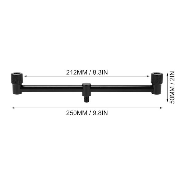 Fiske Spö Pod Stativ Hållare Aluminiumlegering Fiske Spö Pod Stativ Tvärslå Fäste Utrustning(2 Huvuden 25cm Fäste 2 Huvud )