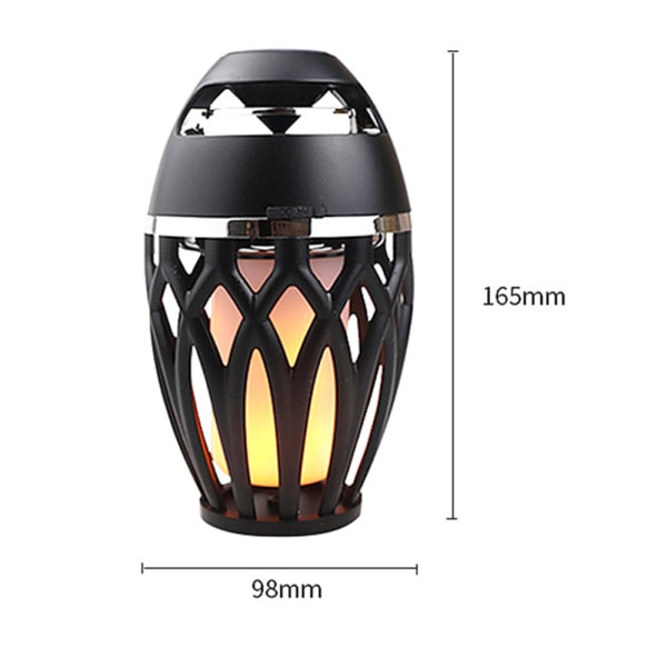 LX Bluetooth Flame Light Speaker - Svart