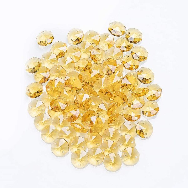 Kristall 14 mm Octagon Beads, Glasgardin Drop Suncatchers,