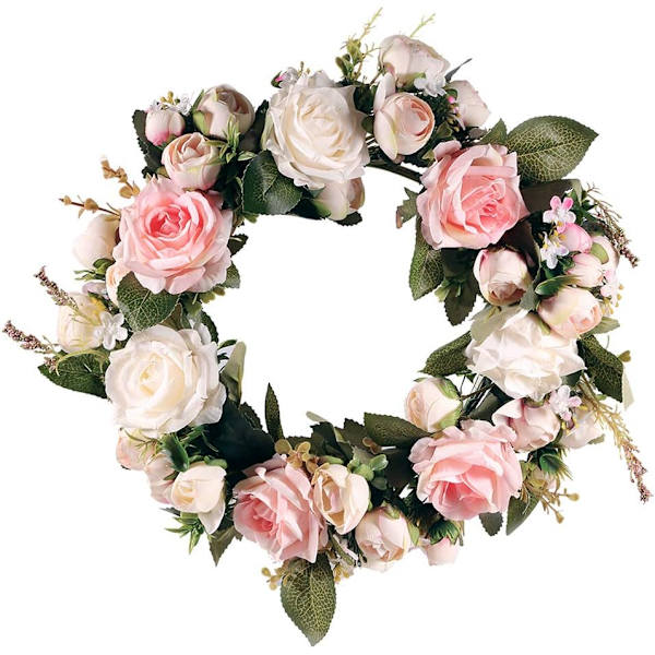 Konstgjord pionkrans, konstgjord sidenblomslinga - Hem / Fest / Bröllopsdekoration