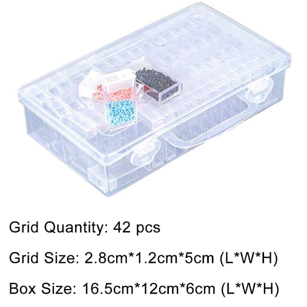 Förvaringslåda 42/84 Grid Plast Justerbar Smycken Organizer Box