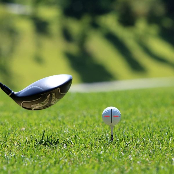 2-pack golfboll rak linje linjal ritning markering justering putting golftillbehör verktyg, passar i golfväskan och är lätt att bära på golfbanan