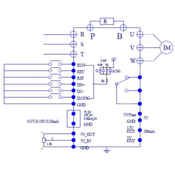 Variabel Frekvensomformare 3-fas VFD Motorhastighetsregulator 380V Utgång 7.5KW A2-3075