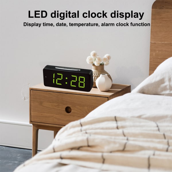LED-väckarklocka digital skrivbordsklocka hemklocka luminou,style2