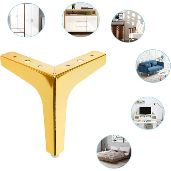 Triangulära metalliska sofaben Triangel möbelben soffbordben metall Triangel möbelben DIY metall möbelben för skåp soffa stol