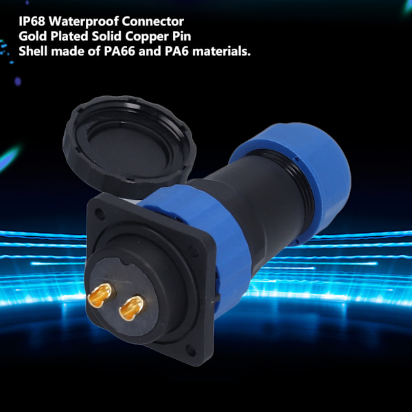 Vattentät kontakt fyrkantig 4 hål IP68 Aviation Power Socket 380V 45A för kabeltråd SP282 stift