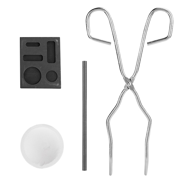4 st/set Grafit Smältset Kvartskålar Lång Tång Tråg Omrörningsstav Smältning Smedja Kit